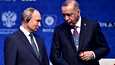 Putin ja Erdogan kuvattiin tammikussa 2020 Istanbulissa.