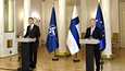 Naton pääsihteeri Jens Stoltenberg ja presidentti Sauli Niinistö pitivät yhteisen tiedotustilaisuuden Stoltenbergin Helsingin-vierailun 