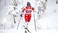 Therese JOhaugia ei nähdä Tour de Skillä. Norjan hiihtotähti kuvattiin vuosi sitten Rukalla.
