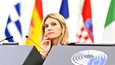 Eva Kaili erotettiin tiistaina varapuheenjohtajan tehtävästään lahjusskandaalin seurauksena. Kaili kuvattiin EU-parlamentin kokouksessa Strasbourgissa 22. marraskuuta.