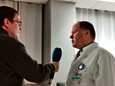 Infektioylilääkäri Markku Broas antamassa haastattelua koronaan liittyen viime viikolla.