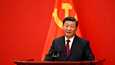 Kiinan presidentti Xi Jinping kuvattiin pitämässä puhetta Pekingissä 23. lokakuuta 2022.