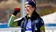 Ukrainan Iryna Bui otti paraolympiakultaa ampumahiihdossa.