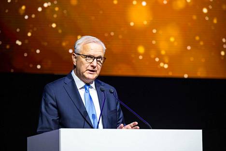 Suomen Pankin pääjohtaja Olli Rehn vieraili Tampereella Valtakunnallisilla yrittäjäpäivillä lokakuussa 2022.