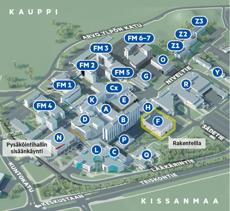 Taysin uusi synnytysosasto on nyt auennut – katso kartasta, missä  rakennuksessa tapahtuu mitäkin uudistuneessa jättisairaalassa - Tampere -  Aamulehti