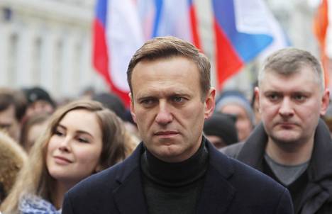 Alexei Navalnyi osallistui murhatun oppositiopoliitikon Boris Nemtsov muistokulkuseen helmikuussa. Nemtsov ammuttiin Moskovassa Kremlin lähellä vuonna 2015.