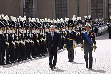 Presidentti Sauli Niinistö vieraili tiistaina 17.5. Kuninkaanlinnassa Tukholmassa.