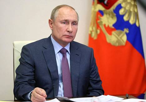 Venäjän presidentti Vladimir Putin kuvattiin Moskovassa 14. joulukuuta 2021.