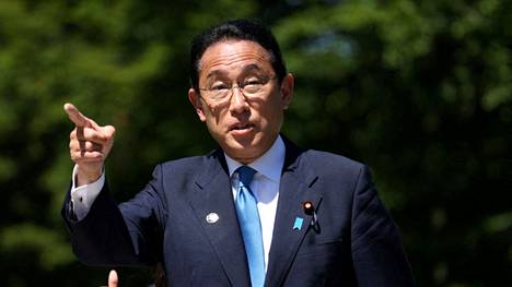 Japanin nykyinen pääministeri Fumio Kishida G7-maiden kokouksessa Saksassa.