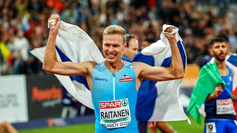 Isänmaalliset tunteet sykähdyttivät kirjoittajaa, kun Topi Raitanen pääsi tuulettamaan kolmentuhannen metrin EM-kultaa.