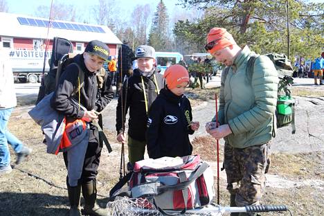 Kaarlo Nissinen, Jere Lehtinen, Aaro ja Juho Nissinen Muuramesta osallistuivat ensimmäistä kertaa Merikarvianjoki-tapahtumaan.