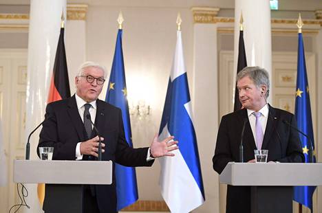 Saksan liittopresidentti Frank-Walter Steinmeier ja tasavallan presidentti Sauli Niinistö tapasivat Helsingissä helmikuussa 2018. 