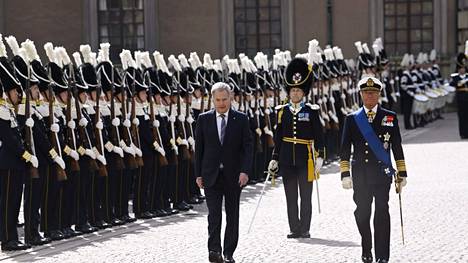 Presidentti Sauli Niinistö vieraili tiistaina 17.5. Kuninkaanlinnassa Tukholmassa.