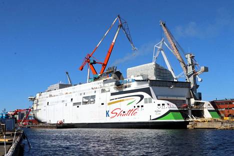 Tallink MyStar telakalla. Arkistokuva on kesäkuulta 2022.