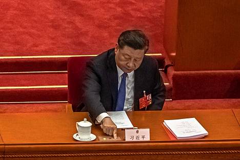 Kiinan presidentti Xi Jinping äänesti Hongkongin turvallisuuslaista toukokuun 28. päivänä Kiinan kansankongressi
ssa.