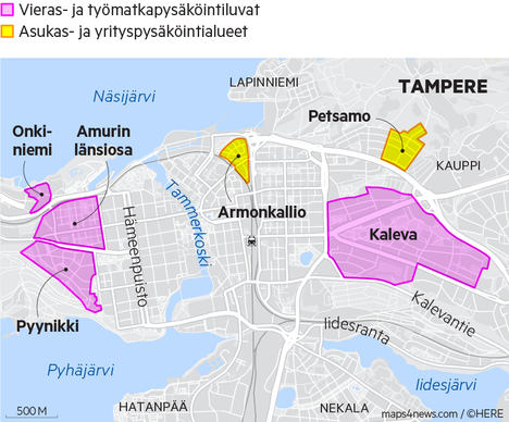 Tampere muuttaa kokeilussa olleet pysäköintiluvat vakituisiksi - Tampere -  Aamulehti