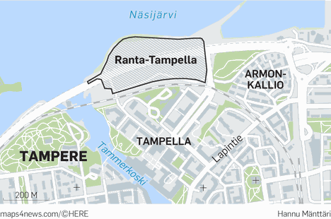 Vesi virtaa jo Ranta-Tampellan kanavassa ja kuusi taloa seisoo valmiina –  Tältä näyttää nyt Tampereen uudella asuinalueella - Tampere - Aamulehti