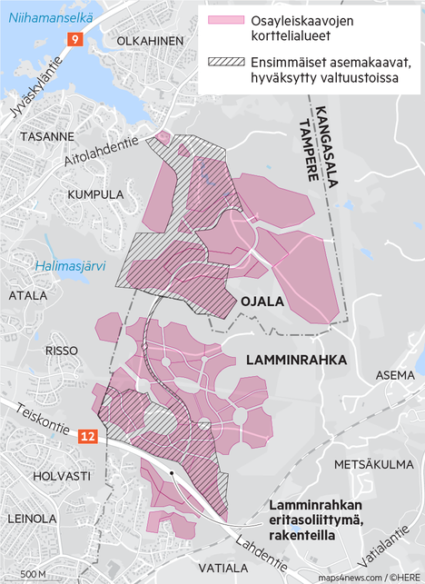 Ojala-Lamminrahkan rakentaminen on alkanut – tällainen on Tampereen ja  Kangasalan uusi kaupunginosa - Pirkanmaa - Aamulehti