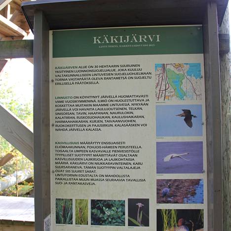 Käkijärven lintutorni sijaitsee Mänttä-Vilppulan Kolhossa ja alue on yksityinen luonnonsuojelualue. Pro Käkijärvi -hanke kunnostaa myönnetyn avustuksen turvin pahoin rehevöitynyttä järveä.