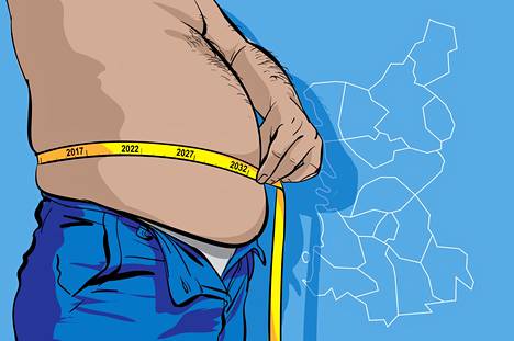 Lihavuus ei ole yksin satakuntalaisten ongelma, mutta varsinkin maakunnan miehet ovat ottamassa kyseenalaisen ykkössijan. 