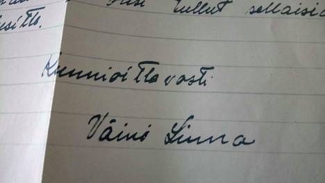 Väinö Linnan kirjoittama kirje vuodelta 1947 löytyi Raija Soikkasen kirjan  välistä - Kirjat - Aamulehti