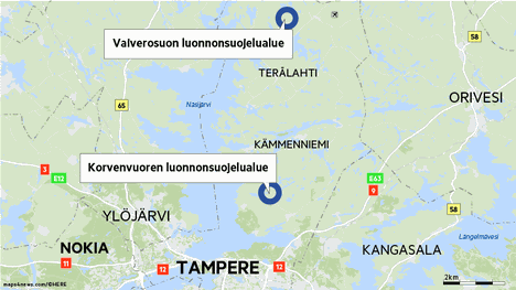Tampereelle uusia luonnonsuojelualueita Aitolahteen ja Teiskoon - Kotimaa -  Aamulehti