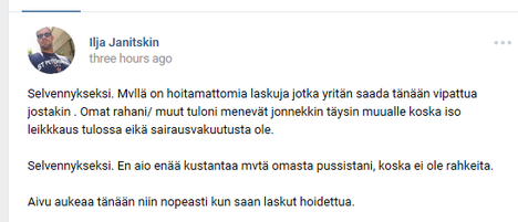 Kuvakaappaus Ilja Janitskin -profiilista.