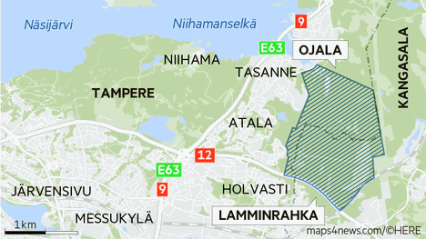 Tampereen Ojalaan tulee puukerrostaloja ja lähes sata omakotitonttia –  Alueen infran rakentaminen maksaa 18 miljoonaa euroa - Tampere - Aamulehti