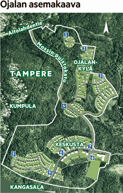 Tampereen Ojalaan tulee puukerrostaloja ja lähes sata omakotitonttia –  Alueen infran rakentaminen maksaa 18 miljoonaa euroa - Tampere - Aamulehti