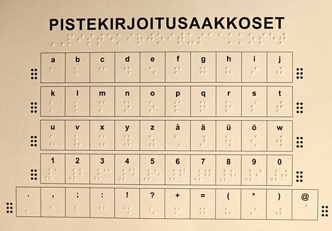 Pistekirjoitus auttaa näkövammaisia jo monessa paikassa - Uutiset -  KMV-lehti