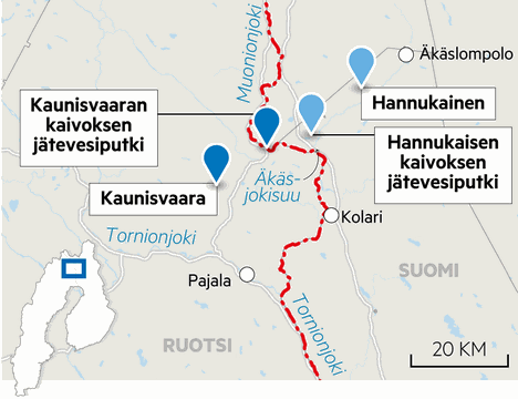 Ruotsalaiskaivoksen ympäristöpäästöt valuvat Muonionjokeen - Uutiset -  Aamulehti