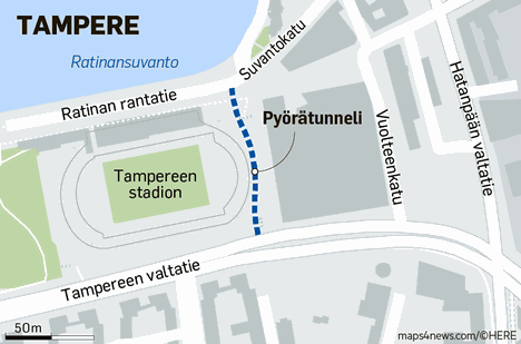 Tampereen pisin pyörätunneli aukeaa huhtikuussa - Moro - Aamulehti