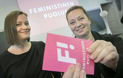Feministisen puolue kokoontuu puheenjohtaja Katju Aron (vas.) ja Pirkanmaan piirin puheenjohtaja Annamaija Saarelan johdolla ensi viikonloppuna kulttuurikeskus Laikussa.
