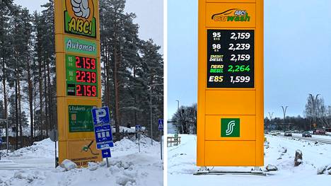 Dieselin hinta on ylittänyt Pirkanmaalla paikoin jo bensan hinnan. Polttoaineiden hintoja tiistaiaamuna Nokialla ja Tampereen Viinikassa.