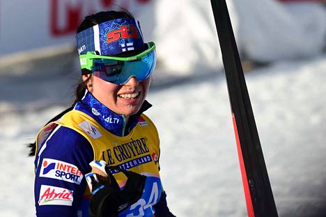 Krista Pärmäkoski oli päivän kolmanneksi nopein ja nousi kiertueen seitsemänneksi.