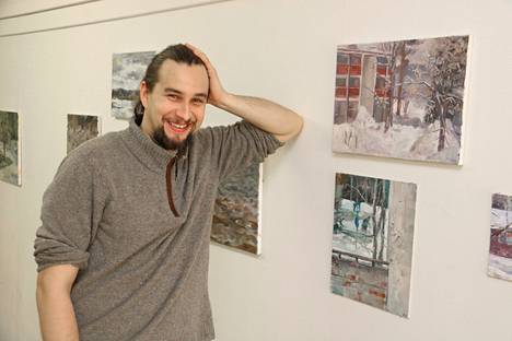 Kuvataiteilija Viljami Heinonen lahjoitti opiskeluaikojensa maalaukset Kankaanpään taideyhdistykselle.
