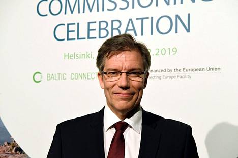Työ- ja elinkeinoministeriön energiaosaston ylijohtaja Riku Huttunen Suomen ja Baltian kaasuverkostot yhdistävän Balticconnector-kaasuyhdysputken käyttöönottojuhlassa Helsingissä 11. joulukuuta 2019. 