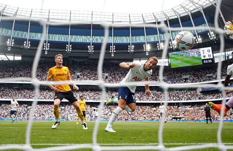 Harry Kane pukkasi Tottenhamin ainoan maalin Wolverhamptonia vastaan.