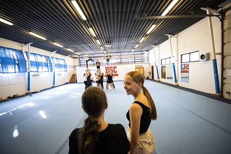 Liikuntaseura Pori järjesti cheerleading-kilpailut lauantaina. Arkistokuva on harjoituksista elokuulta 2022.