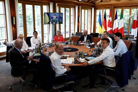 Rikkaiden G7-maiden johtajat kokoontuivat maanantaina Saksassa lähellä Garmisch-Partenkircheniä. 