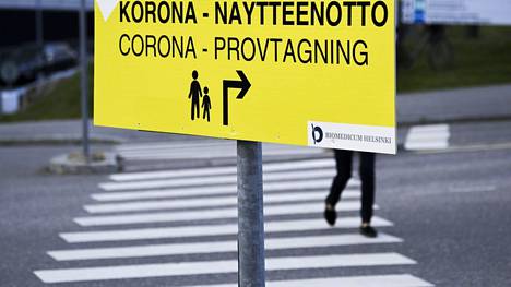 Korona-näytteenotto Meilahden sairaala-alueella Helsingissä 10. syyskuuta 2021. 