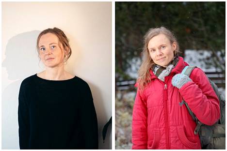 Kirjailijat Anja Portin (vas.) ja Anni Kytömäki saapuvat puhujavieraiksi Nokia-Seuran tilaisuuteen.