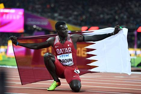 Arkistokuva Abdalelah Harounista on otettu elokuussa 2017, kun Haroun voitti neljänsadan metrin MM-pronssia.
