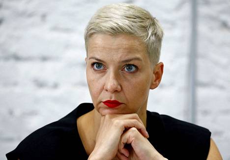 Maryja Kalesnikava lehdistötilaisuudessa elokuussa 2020.