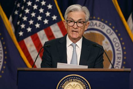 Yhdysvaltojen keskuspankin Fedin pääjohtaja Jerome Powell kuvattiin 2.marraskuuta 2022.