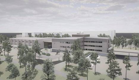 Arkkitehdin näkemys uudesta Opiskelijankadulle nousevasta koulurakennuksesta.