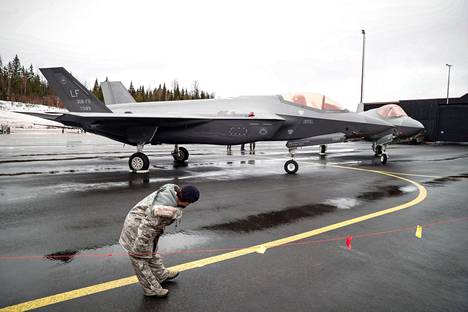 Lockheed Martin F-35A -hävittäjää esiteltiin Pirkkalan lentotukikohdassa helmikuussa 2020.