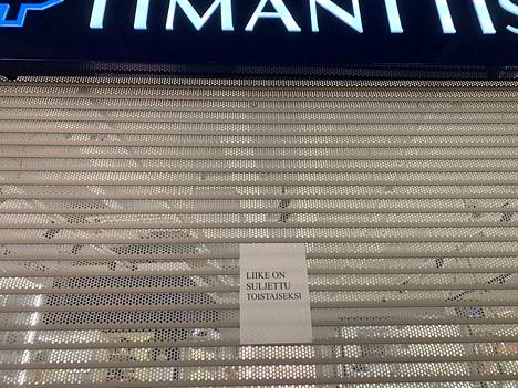 FG Retail oy:n konkurssi sulki 19 Timanttiset-myymälää. 
