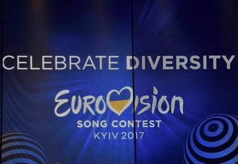 Venäjä suljetaan pois tämän vuoden Euroviisuista. Kuva vuoden 2017 Euroviisuista, jotka järjestettiin Ukrainan Kiovassa.