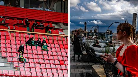 Leijonien MM-kisojen avausottelua sai lauantaina väen liikkeelle Tampereella. Samana iltana Ratinan stadionilla pelattiin jalkapalloa miltei tyhjälle katsomolle. 